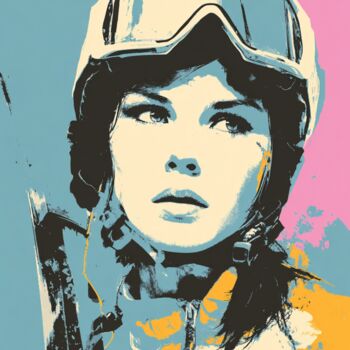 Painting titled "BLUE WINTER" by Claudia Sauter (Poptonicart), Original Artwork, Acrylic