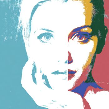 Painting titled "MINIMALISTIC BLUE" by Claudia Sauter (Poptonicart), Original Artwork, Acrylic