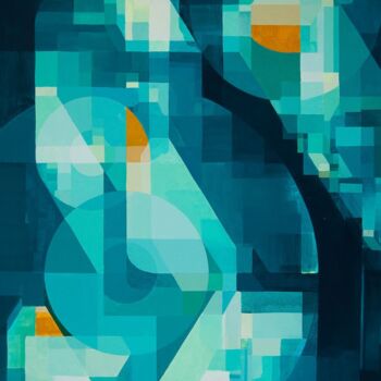 Peinture intitulée "Interférence 2" par Olivier Swiz, Œuvre d'art originale, Acrylique Monté sur Châssis en bois