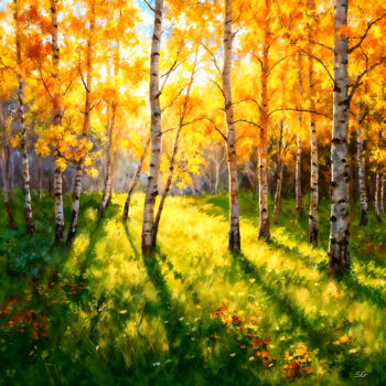 Arts numériques intitulée "Morning Radiance in…" par Sergei Gundorov, Œuvre d'art originale, Peinture numérique