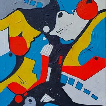 "REF 19-25 - En mouv…" başlıklı Tablo Jeanne tarafından, Orijinal sanat, Akrilik Ahşap Sedye çerçevesi üzerine monte edilmiş