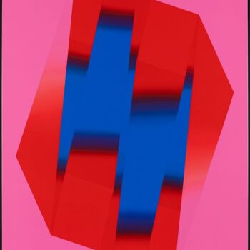 Peinture intitulée "Cube offshore 03" par Arthur Dorval, Œuvre d'art originale, Acrylique Monté sur Châssis en bois