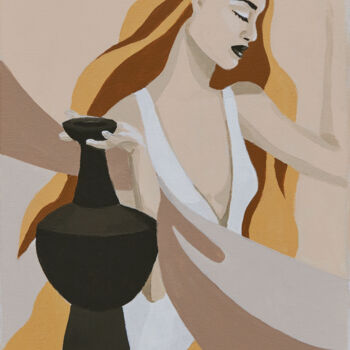 Peinture intitulée "The girl with the j…" par Daridizain.Art, Œuvre d'art originale, Acrylique