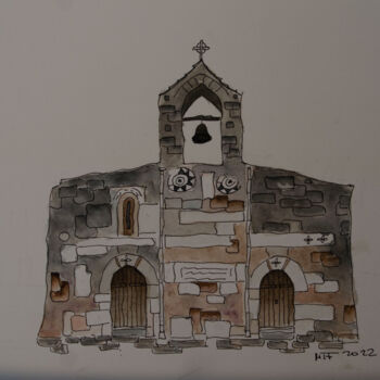 Malarstwo zatytułowany „San Platano – Chies…” autorstwa Mtf, Oryginalna praca, Akwarela