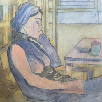 Картина под названием "Silence" - Art Dalyna, Подлинное произведение искусства, Масло Установлен на Деревянная рама для носи…