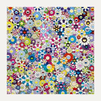 "Shangri-la" başlıklı Baskıresim Takashi Murakami tarafından, Orijinal sanat, Serigrafi
