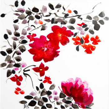 Malarstwo zatytułowany „Ancres 44” autorstwa Joelle Kem Lika, Oryginalna praca, Akryl Zamontowany na Inny sztywny panel