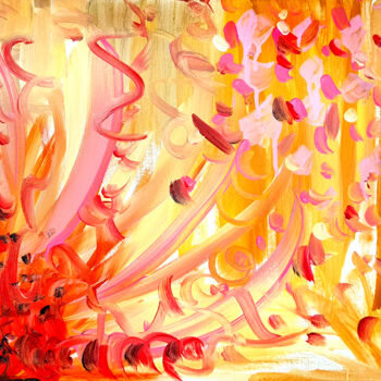 Peinture intitulée "Tableau Abstrait Or…" par Pvettese, Œuvre d'art originale, Acrylique Monté sur Châssis en bois