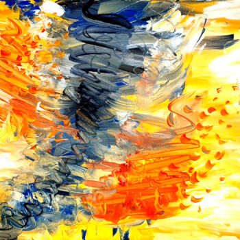 "Tableau Abstrait Or…" başlıklı Tablo Pvettese tarafından, Orijinal sanat, Akrilik Ahşap Sedye çerçevesi üzerine monte edilm…