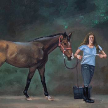 "Girl and Horse 003" başlıklı Tablo Gavin Lee (gavin) tarafından, Orijinal sanat, Petrol