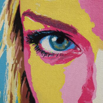 Painting titled "BLONDE" by Claudia Sauter (Poptonicart), Original Artwork, Acrylic