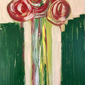 "Trois" başlıklı Tablo Orlane Grelet tarafından, Orijinal sanat, Akrilik Ahşap Sedye çerçevesi üzerine monte edilmiş