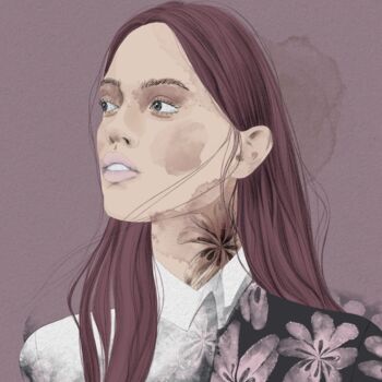 Digital Arts titled "Portrait of a girl…" by Ekaterina Kuklina, Original Artwork, 2D Digital Work