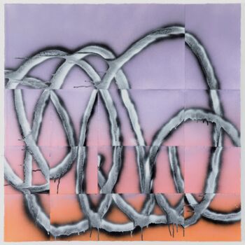 Peinture intitulée "Fragment 17" par Tanc, Œuvre d'art originale, Aérosol Monté sur Châssis en bois