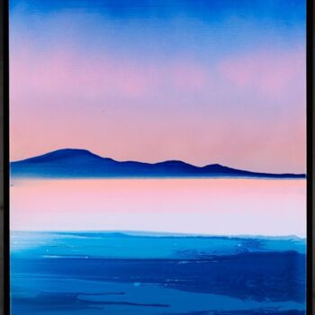 Peinture intitulée "Fantasy Scapes 7" par Tanc, Œuvre d'art originale, Acrylique Monté sur Panneau de bois