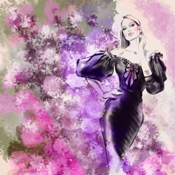 "Woman in Flowers" başlıklı Dijital Sanat Tati Bugreeva tarafından, Orijinal sanat, Dijital Resim