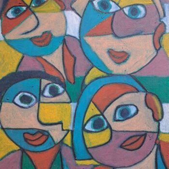 Pintura titulada ""    Les   Bienveil…" por Jacques Desvaux (JD), Obra de arte original, Rotulador