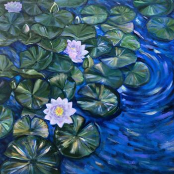 Pintura intitulada "Doux foisonnement 2" por Fabienne Choyau, Obras de arte originais, Acrílico Montado em Armação em madeira