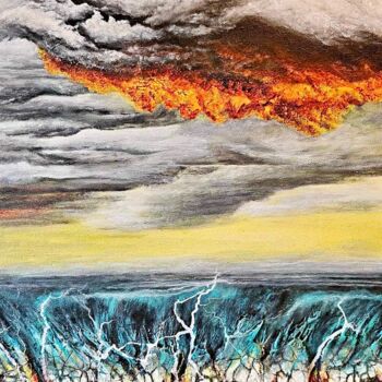 "Ciel d’enfer" başlıklı Tablo Monique Boudreau tarafından, Orijinal sanat, Akrilik