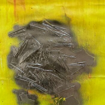 Ζωγραφική με τίτλο "Birth - (Yellow)" από Vasileia Sarri (Vicky), Αυθεντικά έργα τέχνης, Ακρυλικό