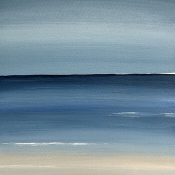 Painting titled "“Blue Horizon 2” A…" by Tatiana Skrynnikova, Original Artwork, Acrylic