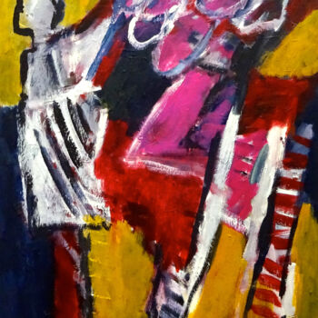 Gravures & estampes intitulée "Feestelijke stemmin…" par Engelina Zandstra, Œuvre d'art originale, Acrylique Monté sur Châss…