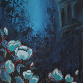 "Night Rosehip" başlıklı Tablo Dziyana Ihnatsenka tarafından, Orijinal sanat, Akrilik Karton üzerine monte edilmiş