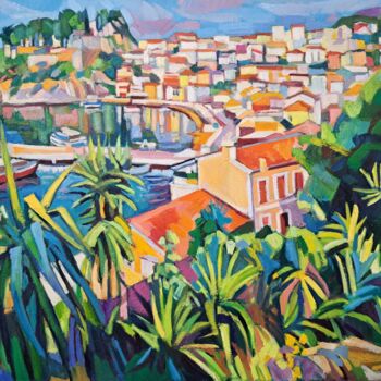 Peinture intitulée "View of Parga" par Maja Djokic Mihajlovic, Œuvre d'art originale, Huile