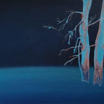 "Trees at Midnight" başlıklı Tablo Dziyana Ihnatsenka tarafından, Orijinal sanat, Akrilik Karton üzerine monte edilmiş