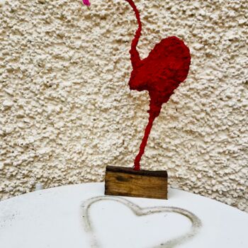 "Pink beak with red…" başlıklı Heykel Ulrich Ernst Nievergelt tarafından, Orijinal sanat, Polimer kil