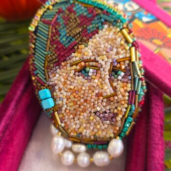 Текстильное искусство под названием "Brooch " Byzantine…" - Yuliya Gündoğan (ostbiju_art), Подлинное произведение искусства,…