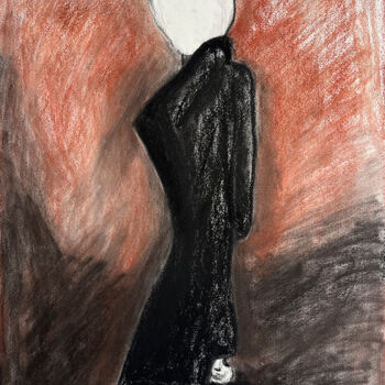 Drawing titled "98HT / Lover - {$M}" by Leni Smoragdova, Original Artwork, Chalk