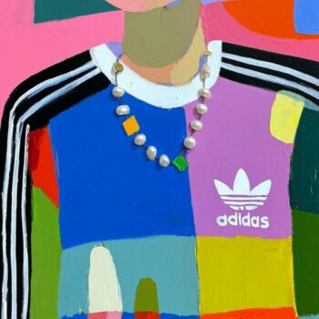 "Blue Adidas Tracksu…" başlıklı Dijital Sanat Sasha Robinson tarafından, Orijinal sanat, Dijital baskı