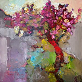 "Sakura 2020" başlıklı Tablo Ivan Tverdun tarafından, Orijinal sanat, Petrol Ahşap Sedye çerçevesi üzerine monte edilmiş