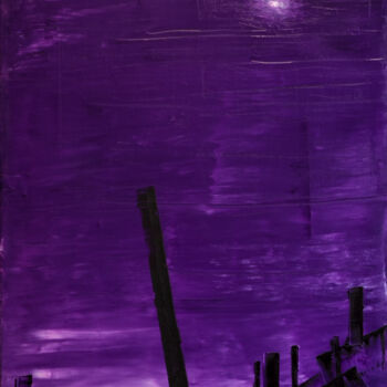 绘画 标题为“Couronne de Charoïte” 由Christophe Tilkens, 原创艺术品, 油