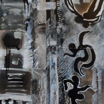 Σχέδιο με τίτλο "city" από Geneviève Durantou, Αυθεντικά έργα τέχνης, Μελάνι