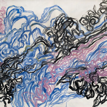 Pintura intitulada "Abstract Wave" por Vladia Molchanova (VLADIA), Obras de arte originais, Óleo Montado em Armação em madei…