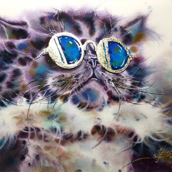 Painting titled "Watercolor Glamour…" by Yael Natali Sonkin, Original Artwork, Watercolor