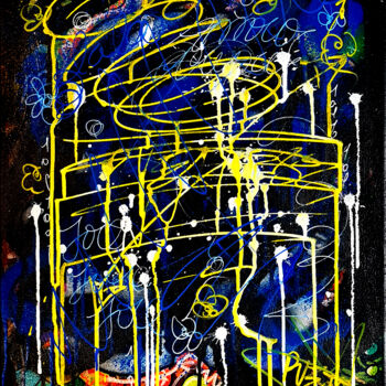 Peinture intitulée "Dum Spira Spero Tab…" par Pvettese, Œuvre d'art originale, Bombe aérosol Monté sur Châssis en bois