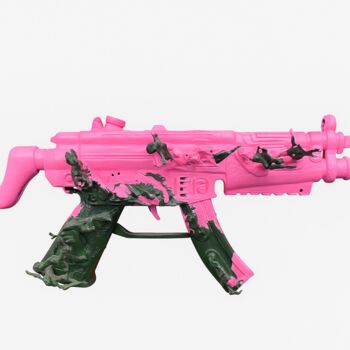 Skulptur mit dem Titel "Untitled (Toy Gun T…" von Gela Mikava, Original-Kunstwerk, Metalle