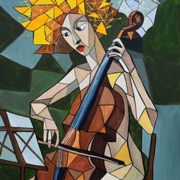 Картина под названием "Mistress of the Cel…" - Tusya Lav, Подлинное произведение искусства, Акрил