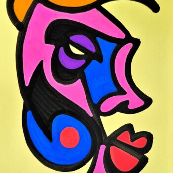 Dessin intitulée "Rob" par Art De Noé, Œuvre d'art originale, Acrylique