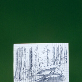 Dessin intitulée "Schattenspiel in de…" par Götz Wiedenroth, Œuvre d'art originale, Stylo à bille