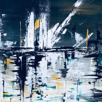 Peinture intitulée "Modern Abstract Cit…" par Yuche, Œuvre d'art originale, Acrylique