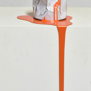 Rzeźba zatytułowany „Le vieux pot de pei…” autorstwa Yannick Bouillault, Oryginalna praca, Żywica