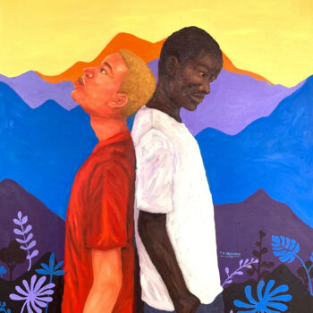 "Love & Bond IV" başlıklı Tablo Faith Gbadero tarafından, Orijinal sanat, Petrol