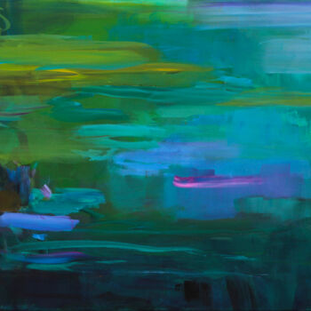 Peinture intitulée "Charlottes pond VI" par Ute Laum, Œuvre d'art originale, Acrylique Monté sur Châssis en bois
