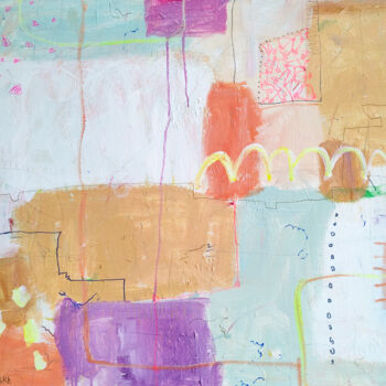 "Abstract mood Lilac" başlıklı Tablo Natalya Volynska tarafından, Orijinal sanat, Akrilik Ahşap Sedye çerçevesi üzerine mont…