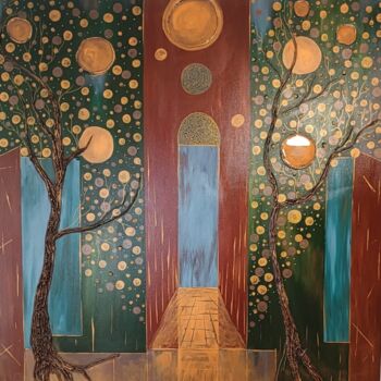 Ζωγραφική με τίτλο "серия "ДРУГОЙ МИР"…" από Мarina Petrova, Αυθεντικά έργα τέχνης, Ακρυλικό Τοποθετήθηκε στο Ξύλινο φορείο…