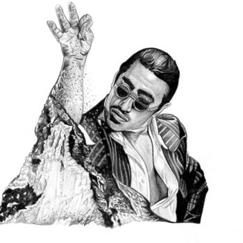 "Montagne Salée" başlıklı Resim Dimitri Prévot tarafından, Orijinal sanat, Kalem